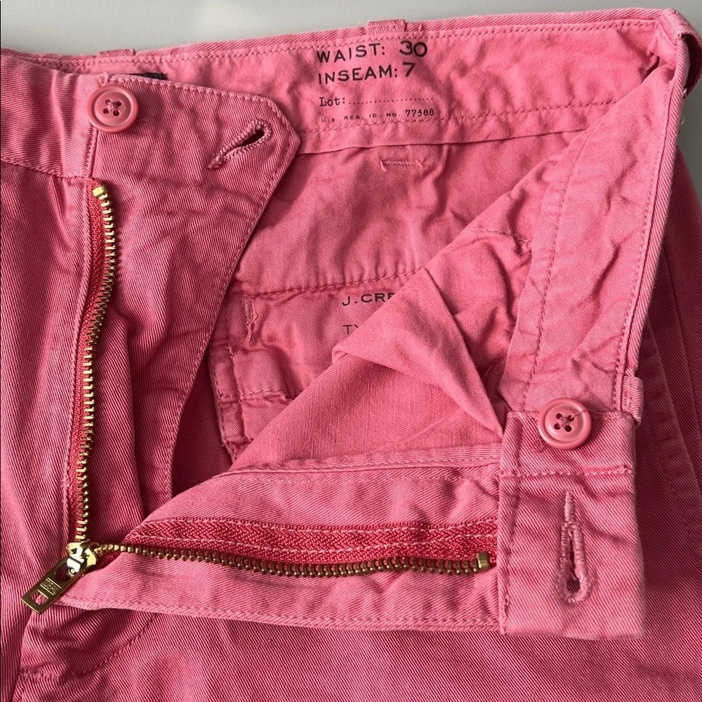 JCrew Stanton Flat Front Chino Short Pink Size 30